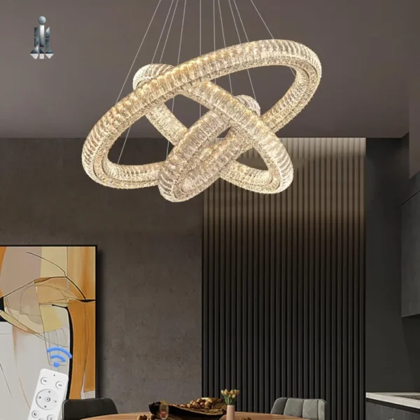 3-Ring Crystal Pendant Lamp: Dazzling Design And Superior Craftsmanship