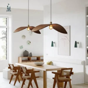 Modern Curved Wood Pendant Light: Illuminate Your Home