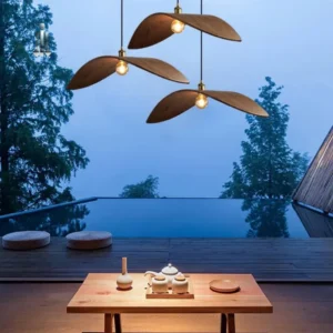 Modern Curved Wood Pendant Light: Illuminate Your Home