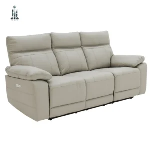 Positano 3 Seater Electric Recliner – Light Grey