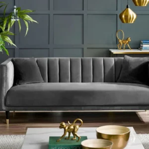 Salma Scalloped Back 3 Seater Grey: A Stylish Addition To Home