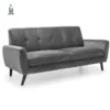 Monza 3 Seater In Dark Grey Velvet: Indulge In Comfort And Style